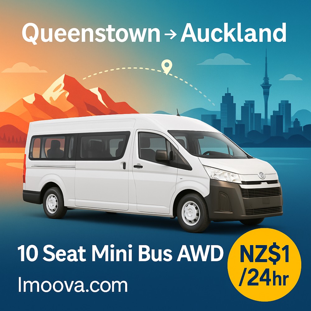 10 Seat Mini Bus AWD available for relocation from Queenstown to Auckland