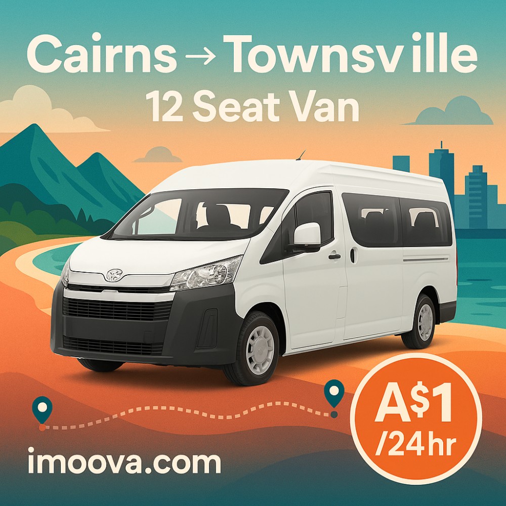 12 Seat Van available for relocation from Cairns to Townsville