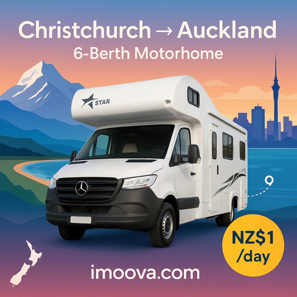 6-Berth Motorhome available for relocation from Christchurch to Auckland