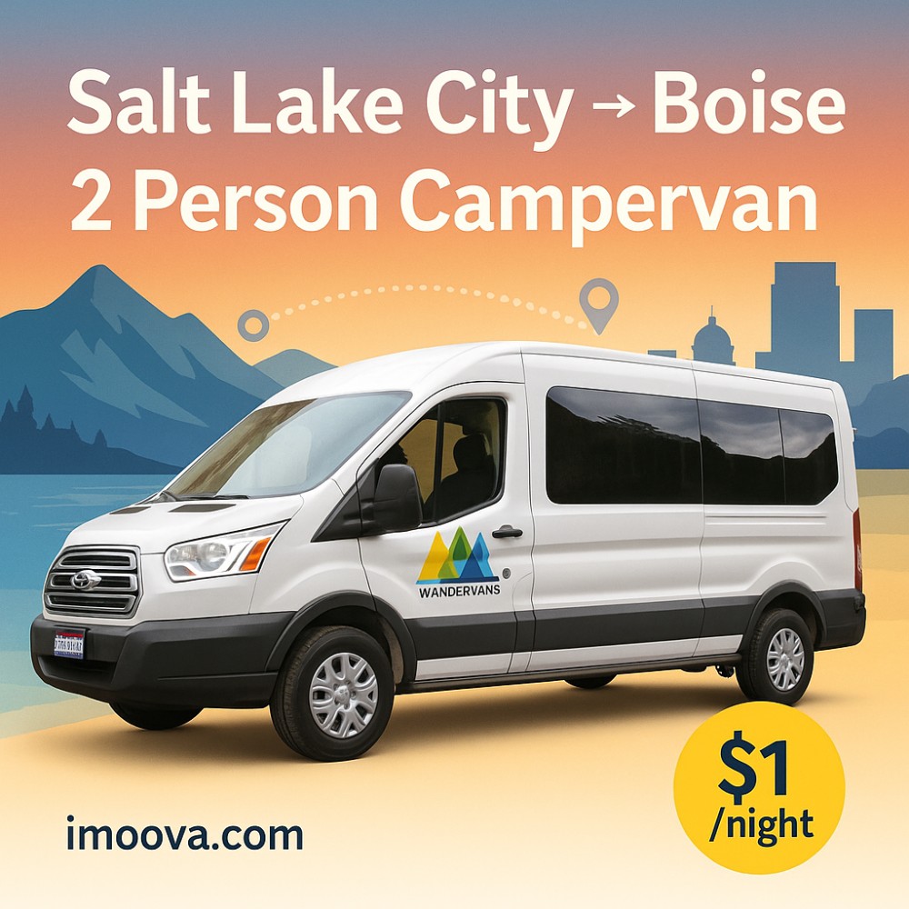2 Person Campervan available for relocation from Salt Lake City to Boise