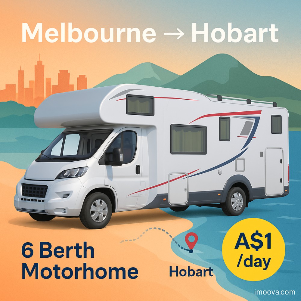 6 Berth Motorhome available for relocation from Melbourne to Hobart