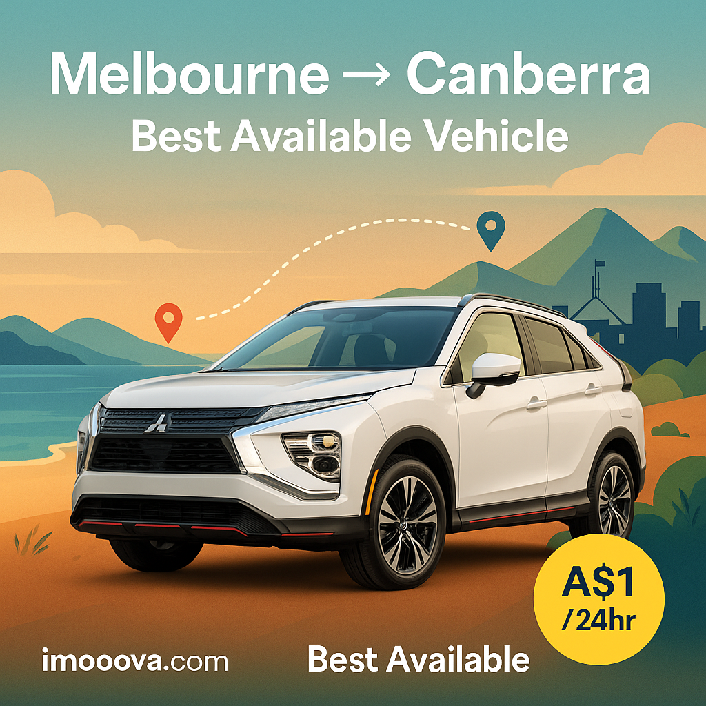Best Available Vehicle available for relocation from Melbourne to Canberra