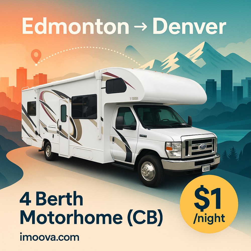4 Berth Motorhome (CB) available for relocation from Edmonton to Denver