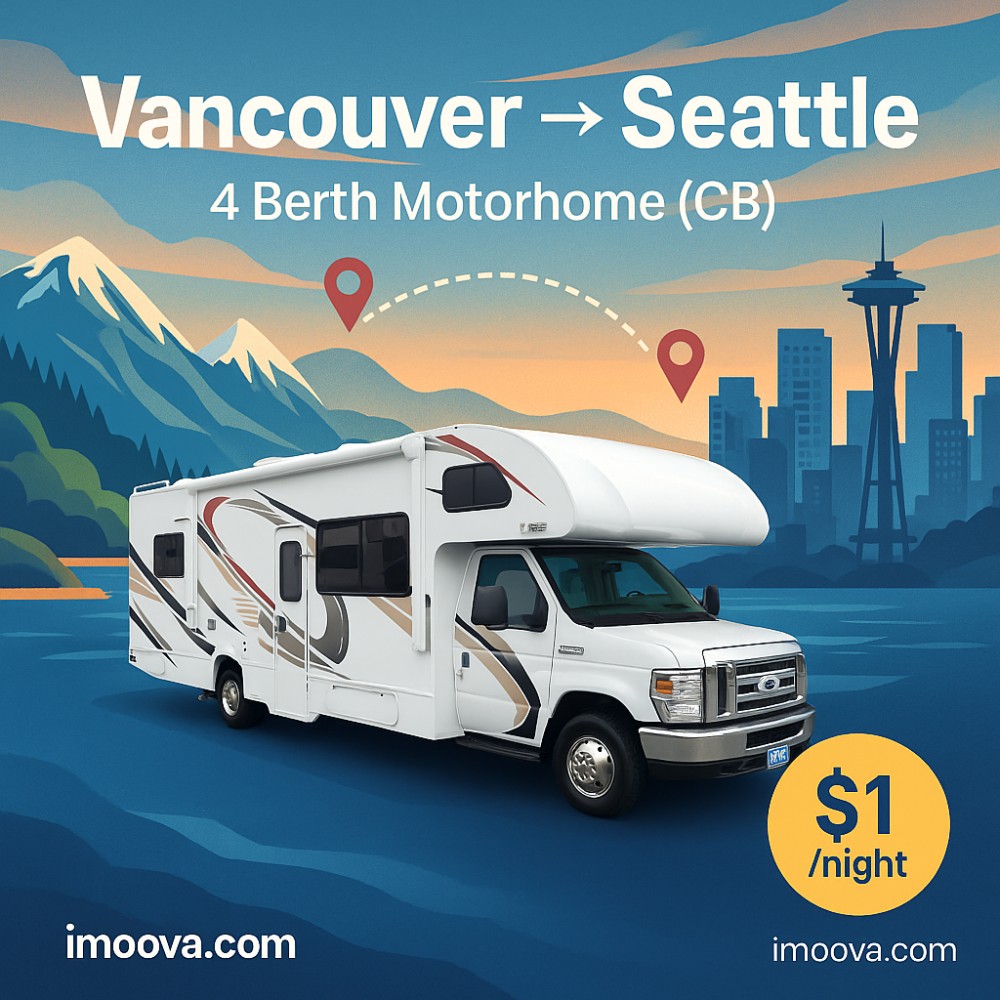 4 Berth Motorhome (CB) available for relocation from Vancouver to Seattle