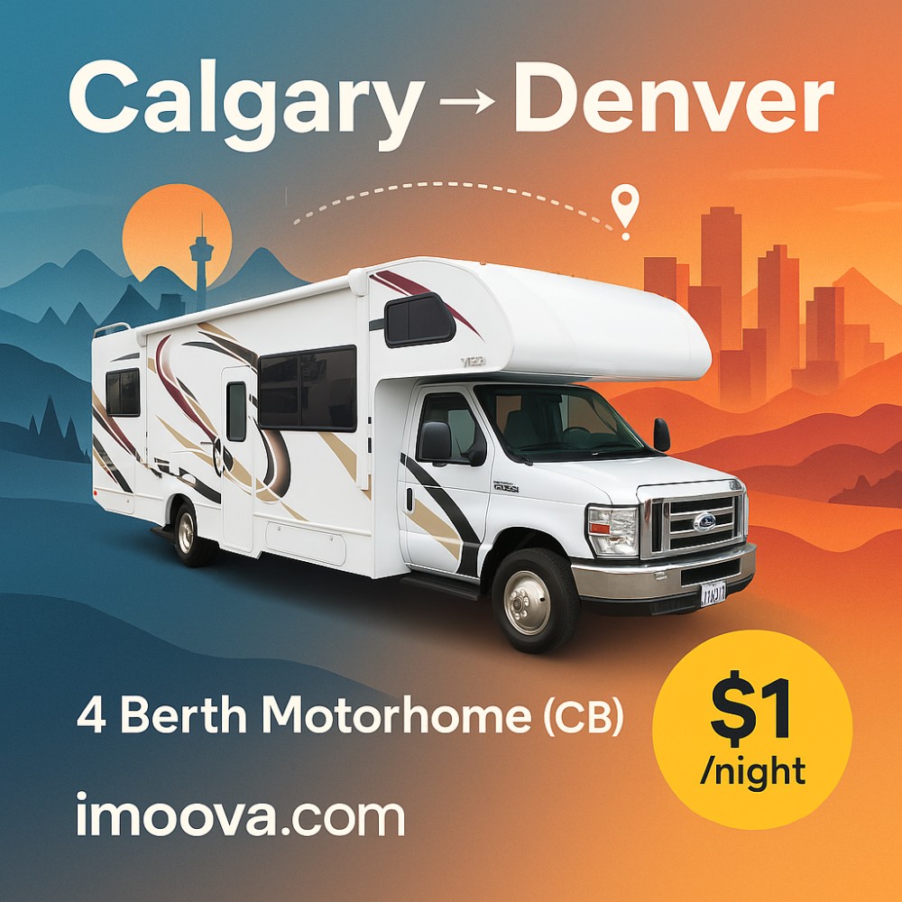 4 Berth Motorhome (CB) available for relocation from Calgary to Denver
