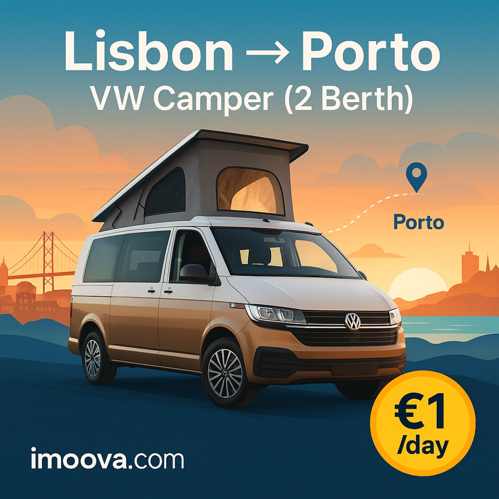 VW Camper (2 Berth) available for relocation from Lisbon to Porto