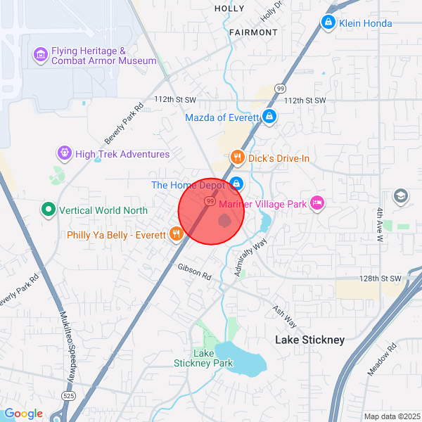 map of departure location