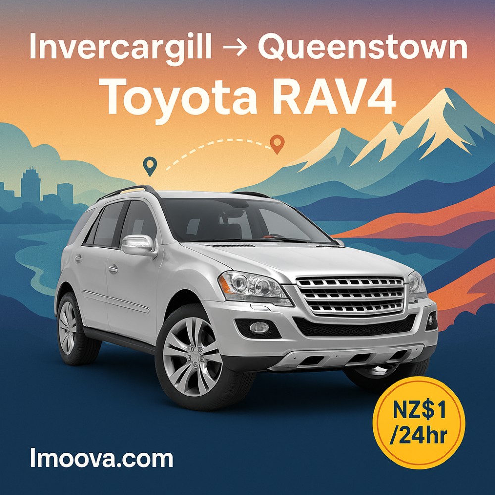 Toyota RAV4 available for relocation from Invercargill to Queenstown