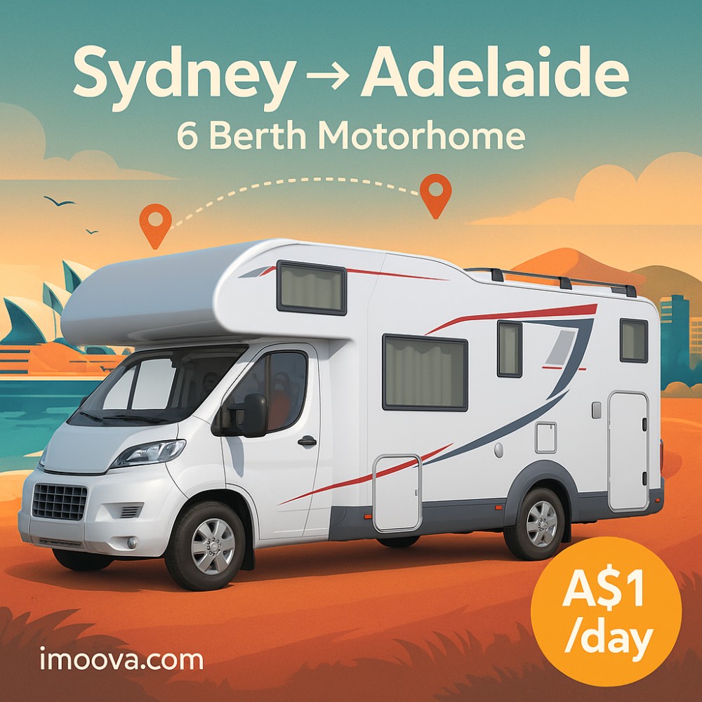 6 Berth Motorhome available for relocation from Sydney to Adelaide
