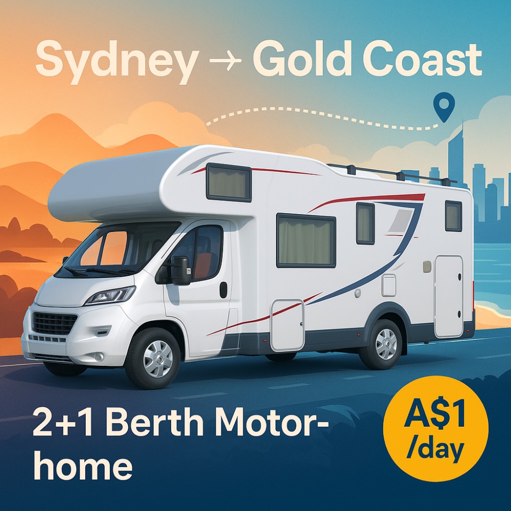 2+1 Berth Motor-home available for relocation from Sydney to Gold Coast