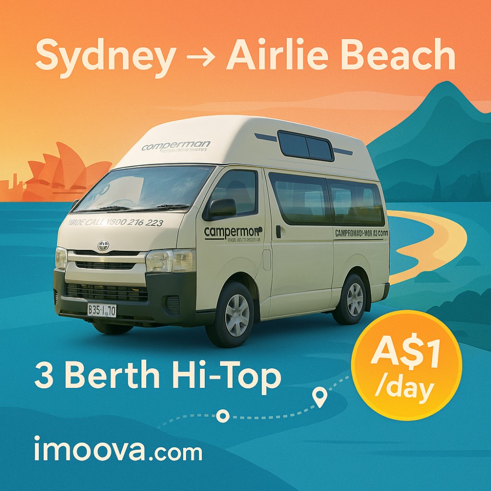 3 Berth Hi-Top available for relocation from Sydney to Airlie Beach