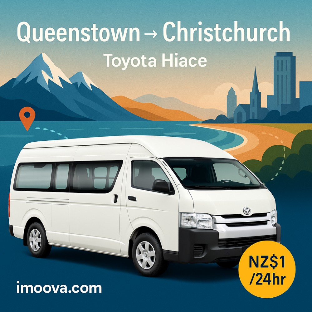 Toyota Hiace available for relocation from Queenstown to Christchurch