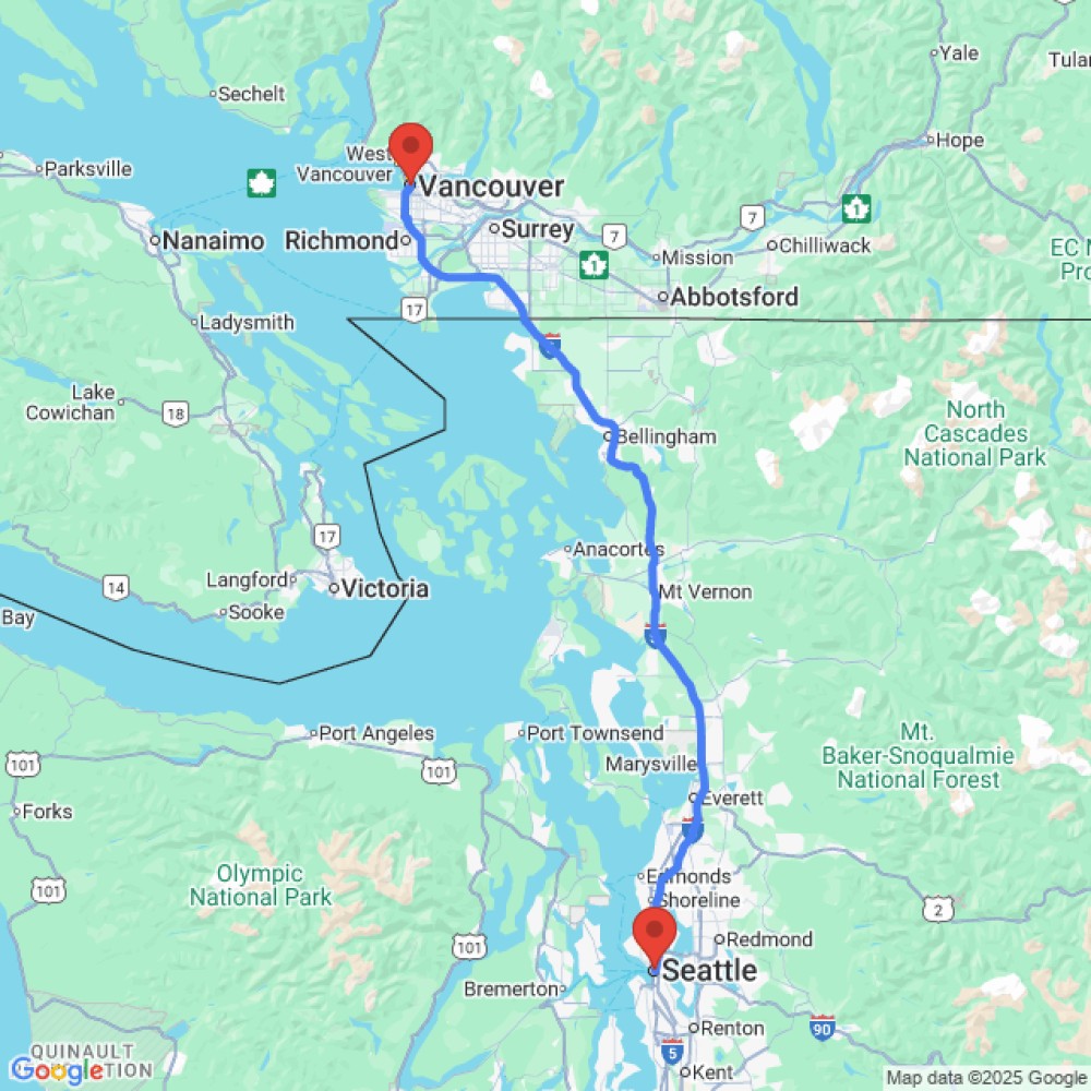 Trip between Vancouver and Seattle
