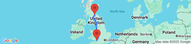 Edinburgh to Bristol road trip scenery