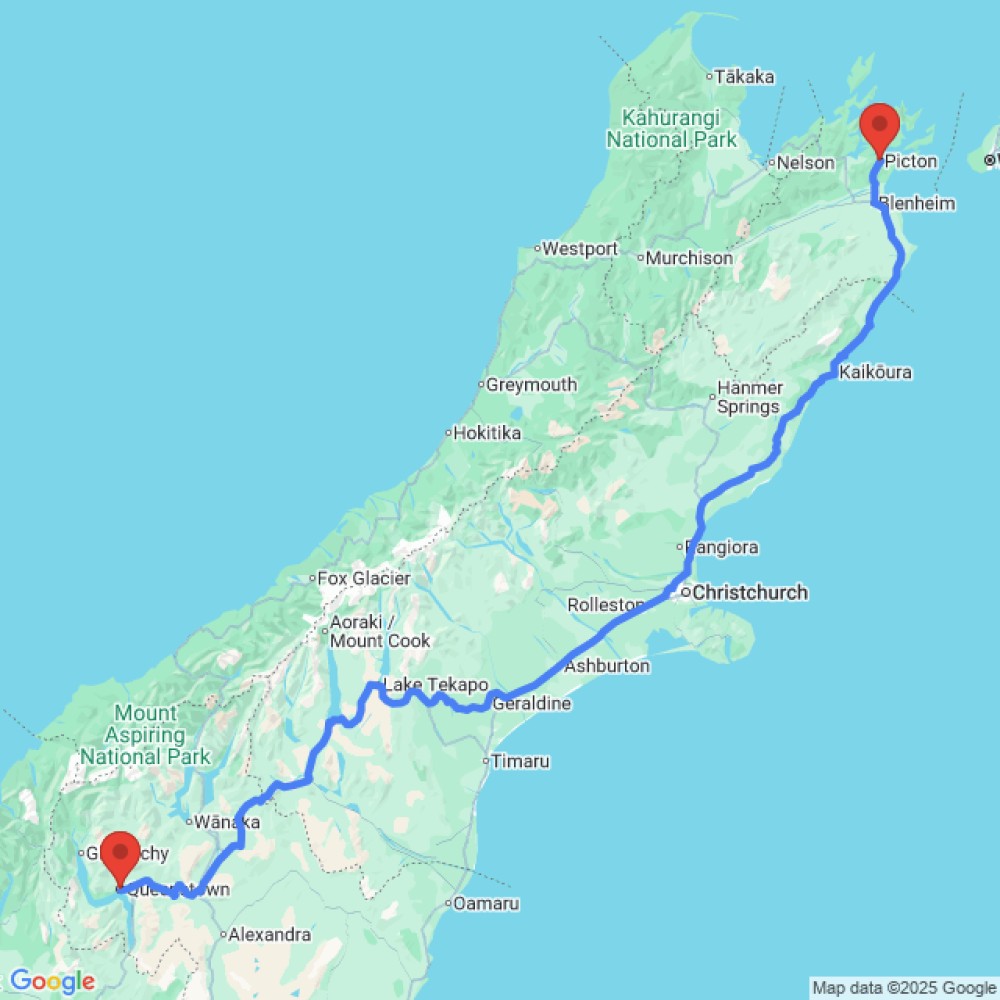 Trip between Queenstown and Picton