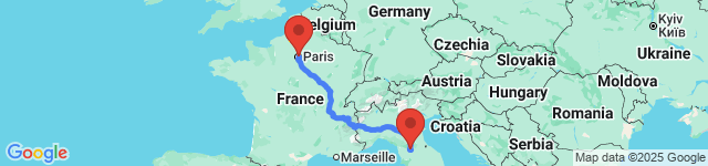 Paris to Florence road trip scenery