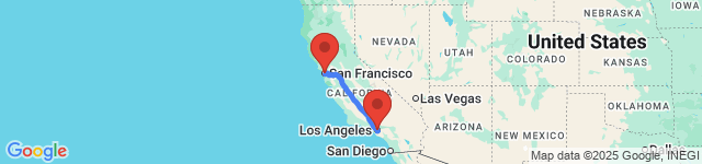 San Francisco to Los Angeles journey San Francisco to Los Angeles road trip scenery