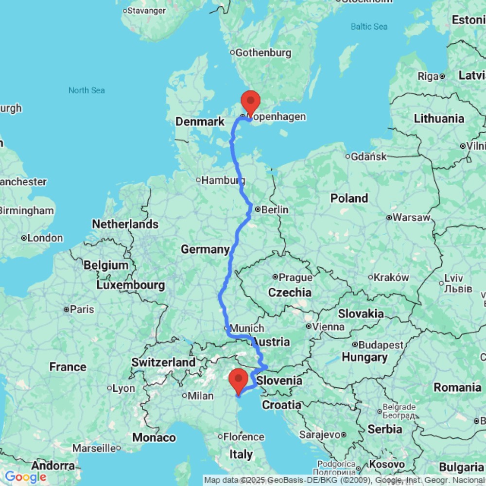 Trip between Venice and Malmö