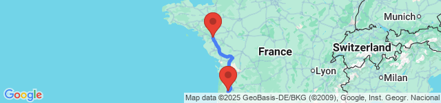 Bordeaux to Nantes journey Bordeaux to Nantes road trip scenery