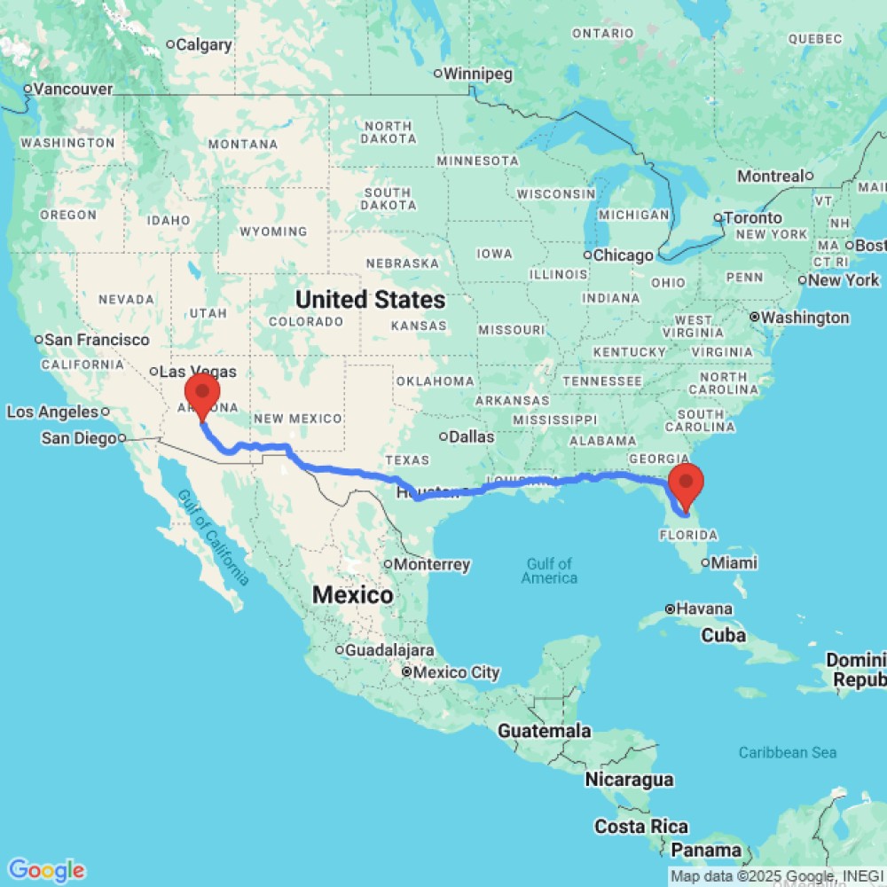 Trip between Orlando and Phoenix