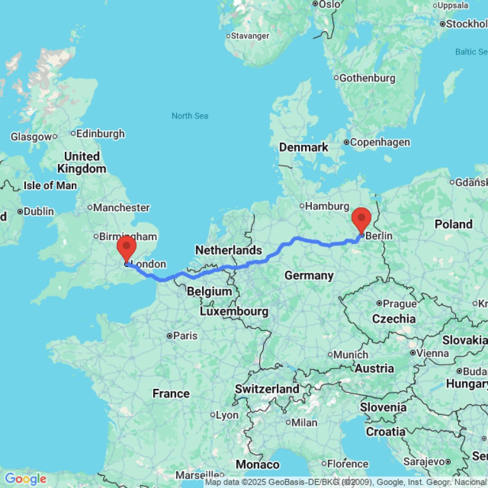 Trip between Berlin and London