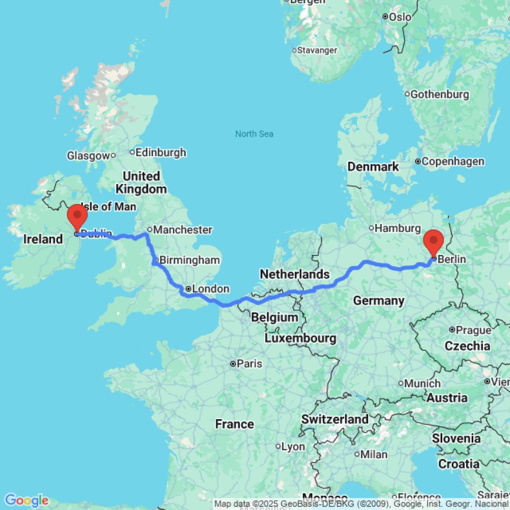 Trip between Berlin and Dublin