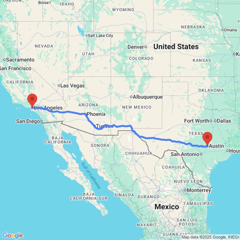 Trip between Austin and Los Angeles