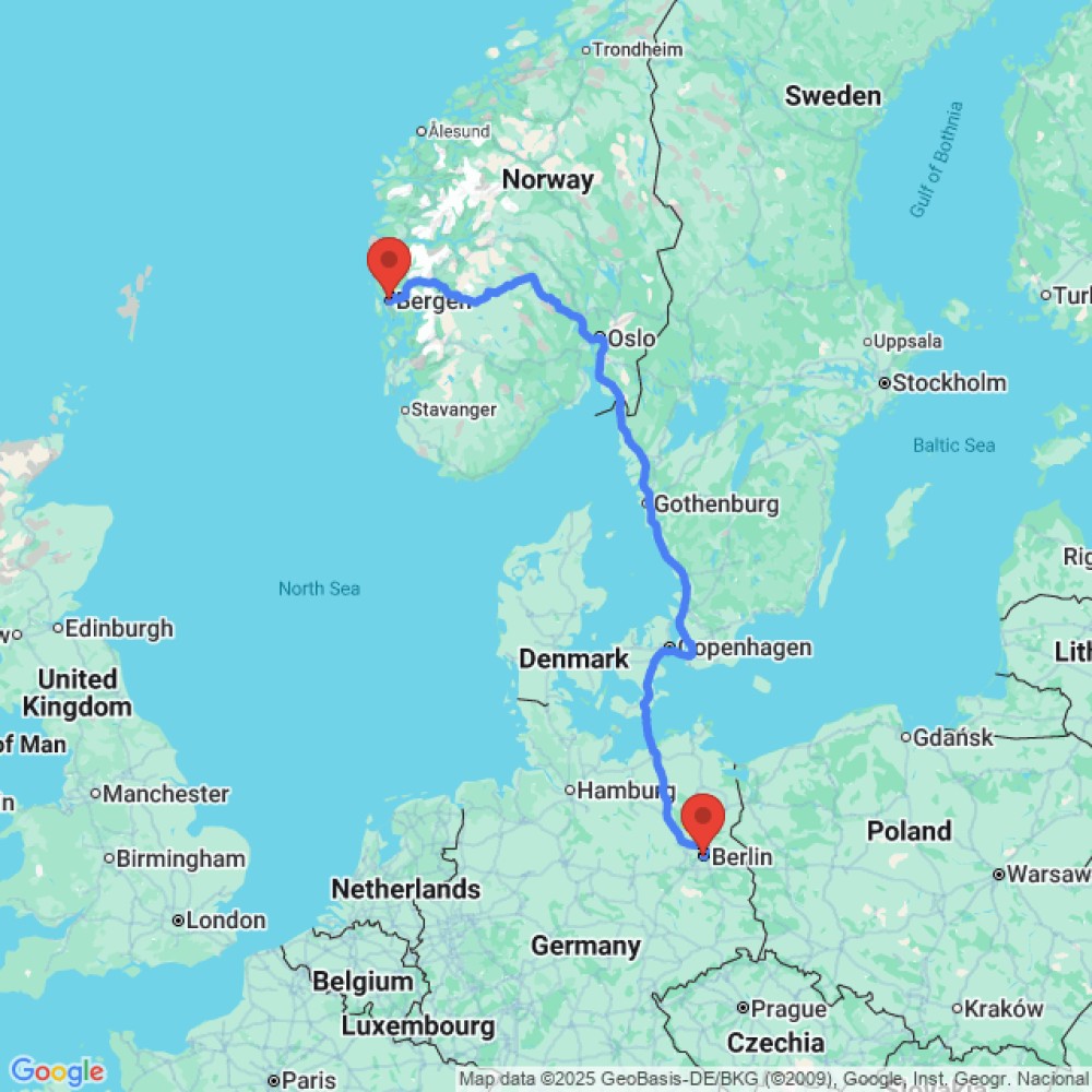 Trip between Berlin and Bergen