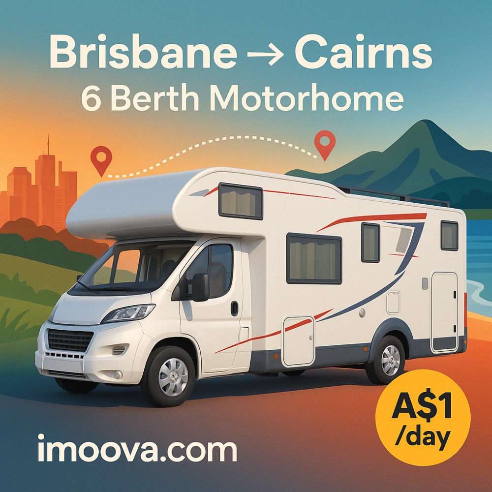 6 Berth Motorhome available for relocation from Brisbane to Cairns