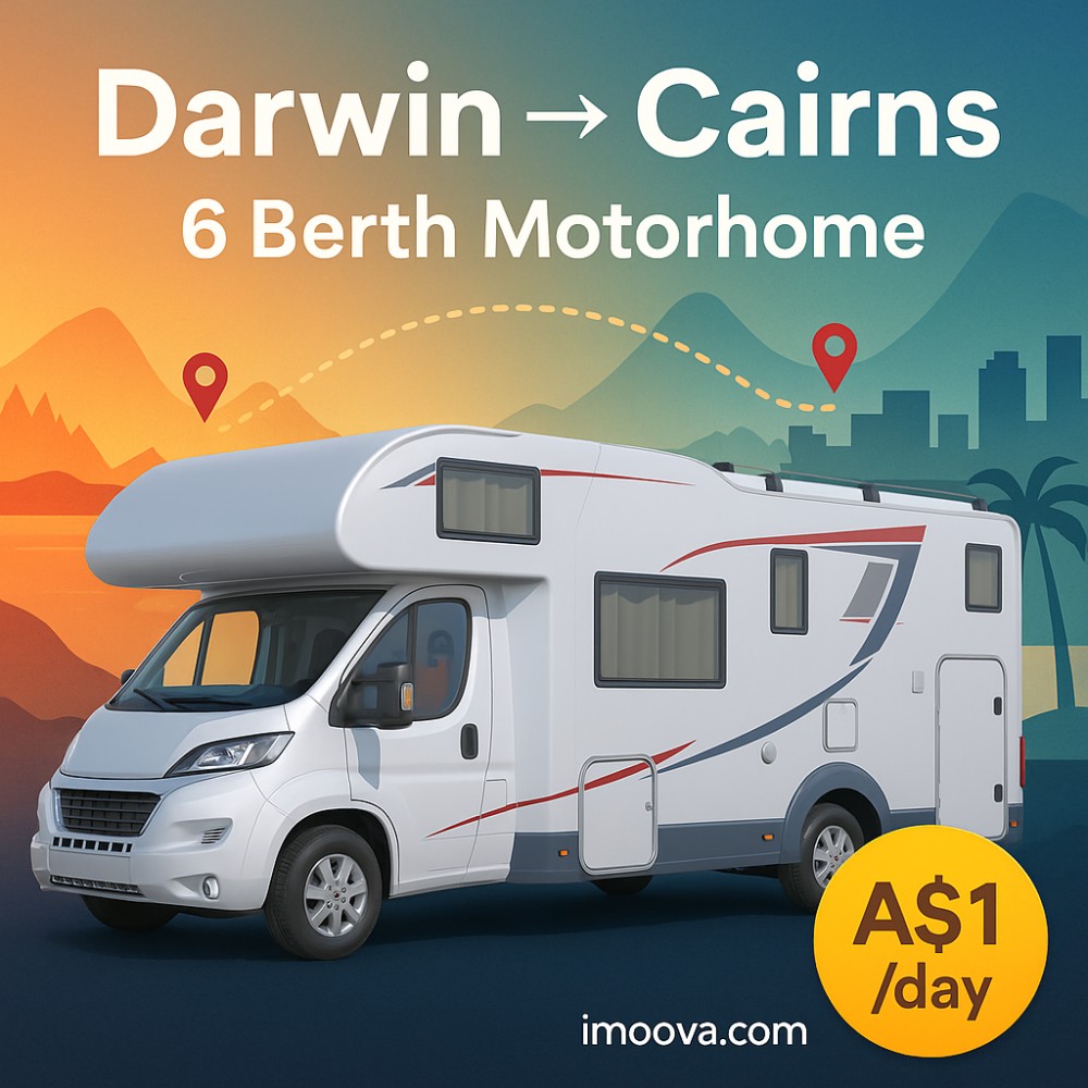 6 Berth Motorhome available for relocation from Darwin to Cairns