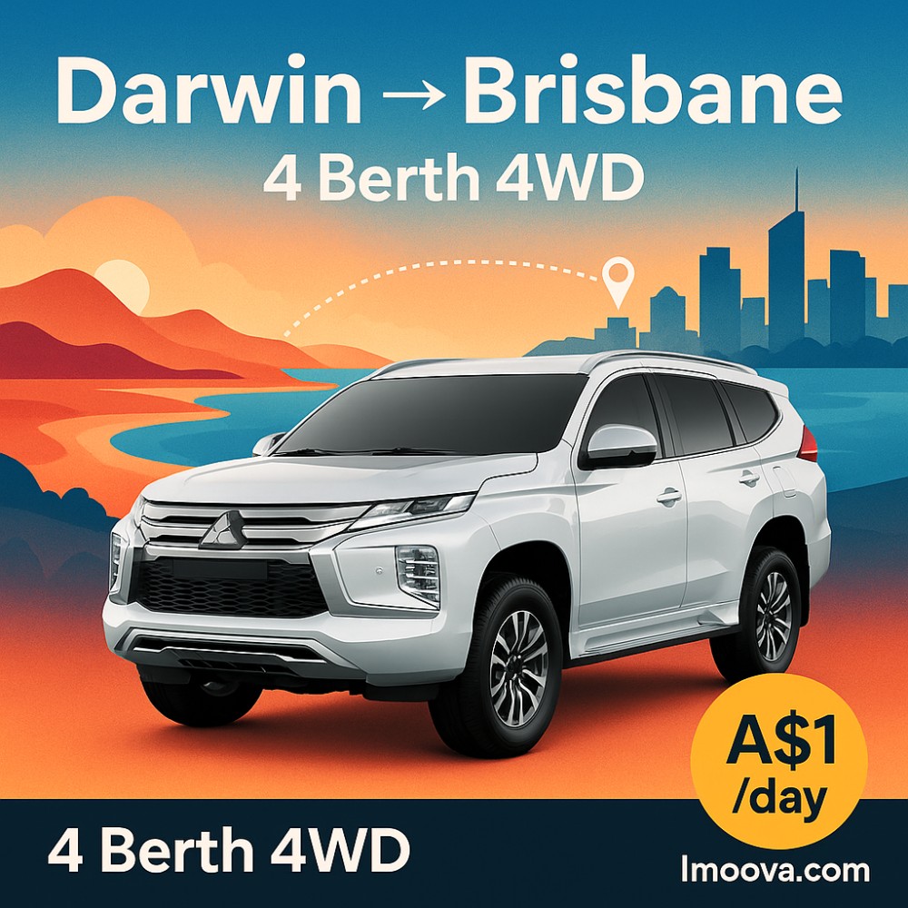 4 Berth 4WD available for relocation from Darwin to Brisbane
