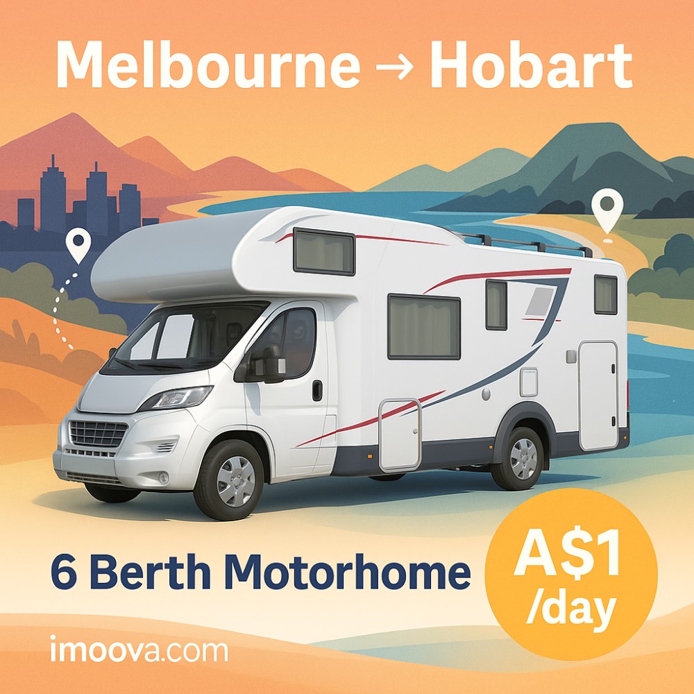 6 Berth Motorhome available for relocation from Melbourne to Hobart