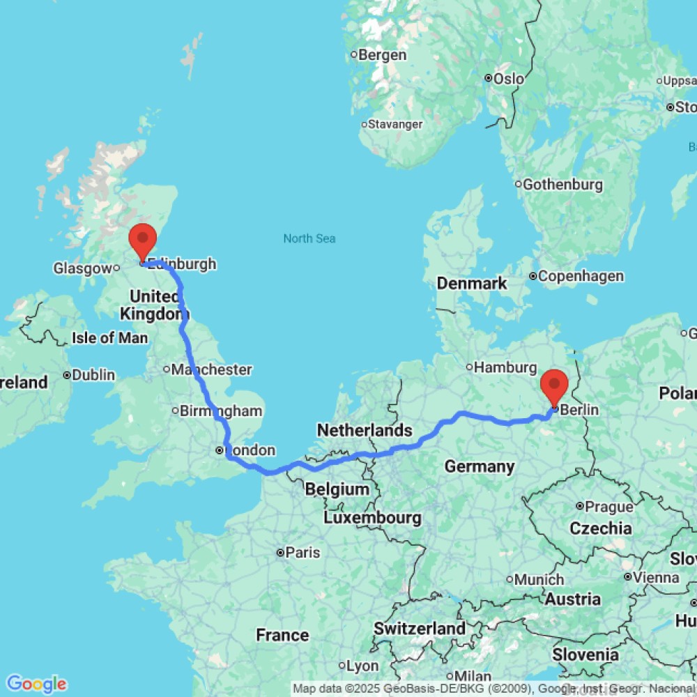 Trip between Berlin and Edinburgh