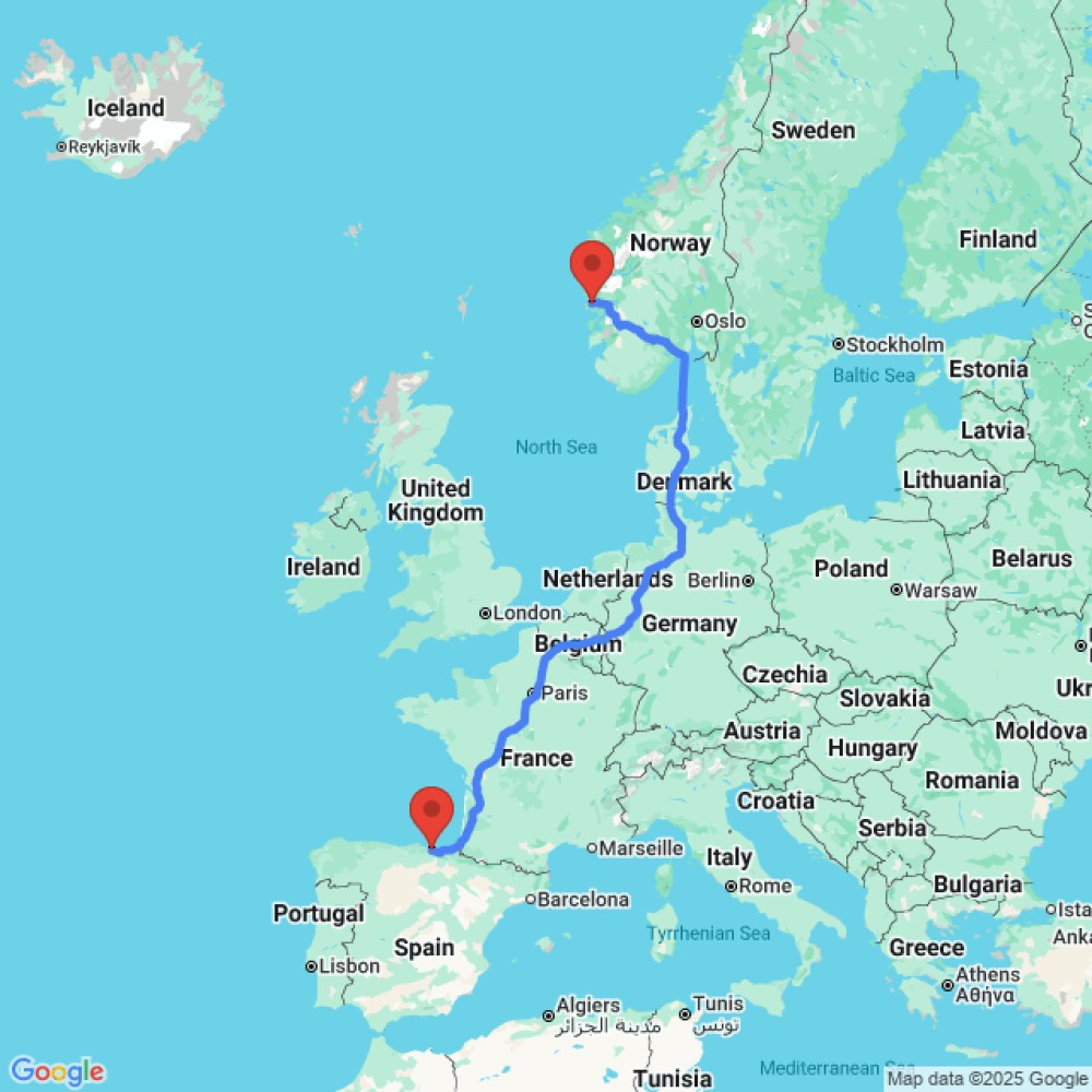 Trip between Bilbao and Bergen