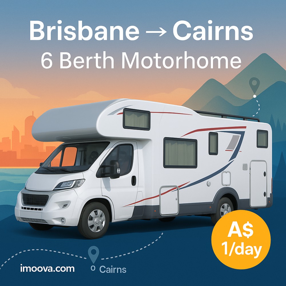 6 Berth Motorhome available for relocation from Brisbane to Cairns