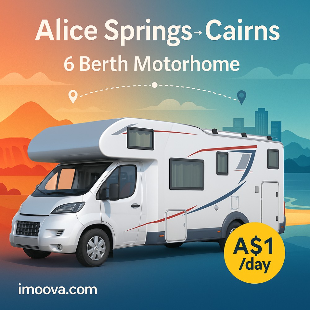 6 Berth Motorhome available for relocation from Alice Springs to Cairns