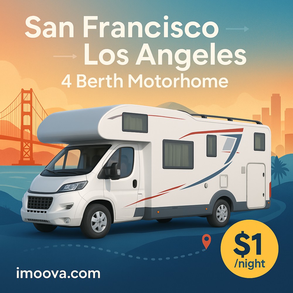 4 Berth Motorhome available for relocation from San Francisco to Los Angeles