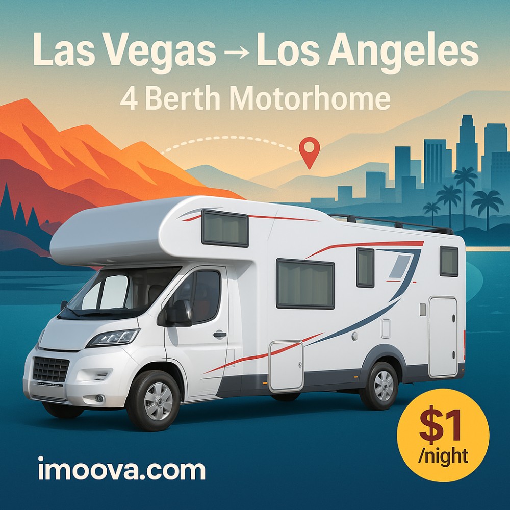 4 Berth Motorhome available for relocation from Las Vegas to Los Angeles