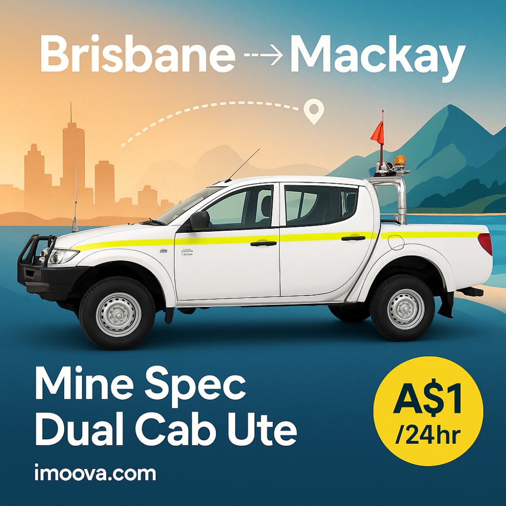 Mine Spec Dual Cab Ute available for relocation from Brisbane to Mackay