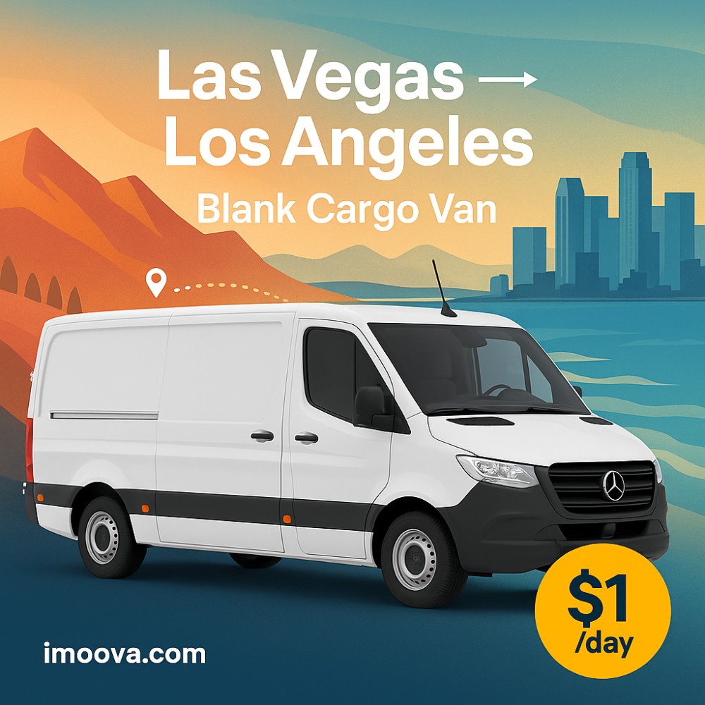 Blank Cargo Van available for relocation from Las Vegas to Los Angeles