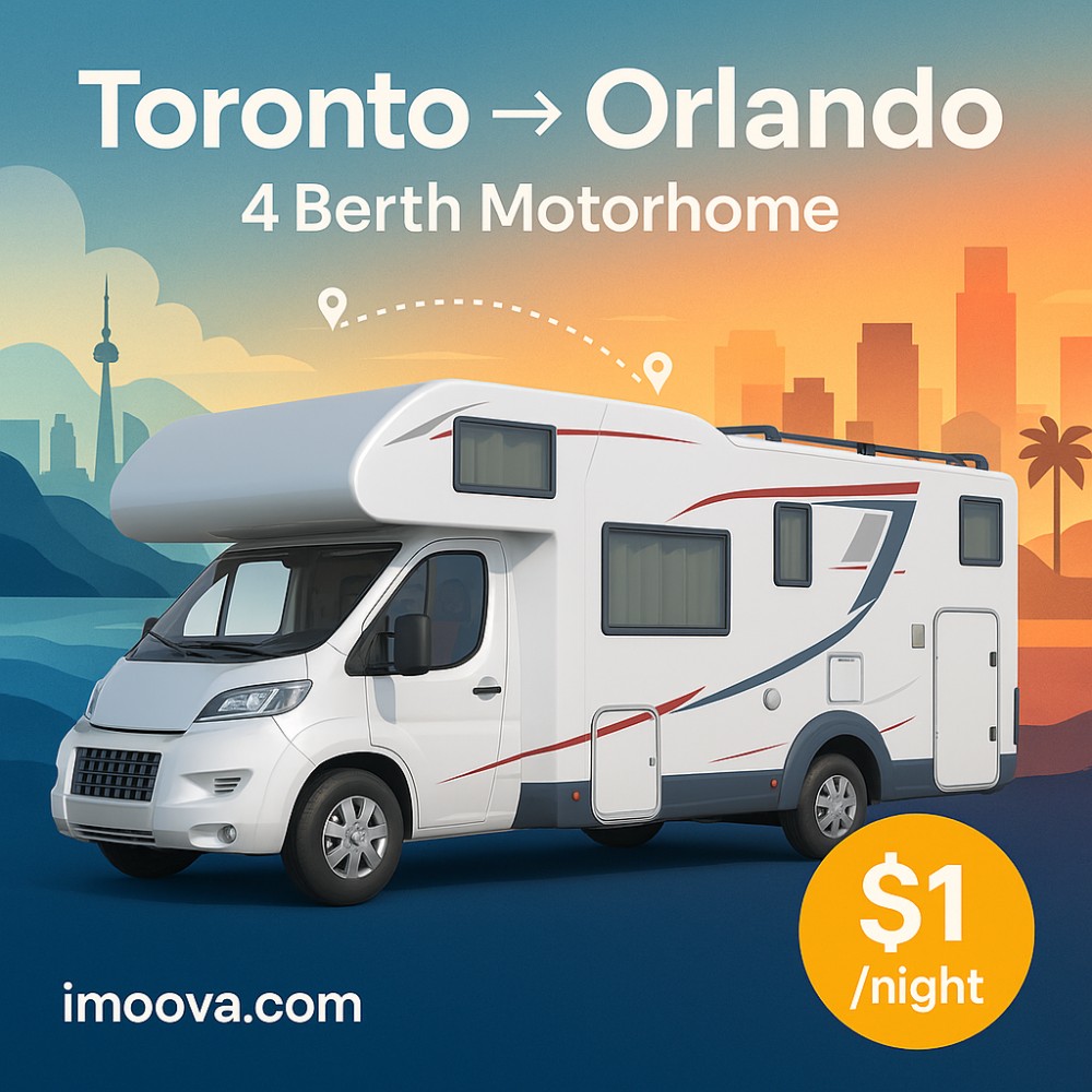 4 Berth Motorhome available for relocation from Toronto to Orlando