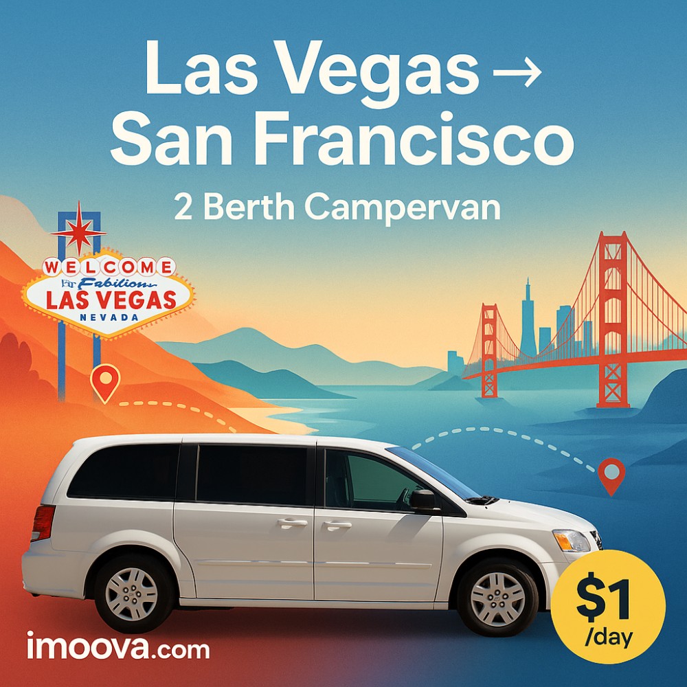 2 Berth Campervan available for relocation from Las Vegas to San Francisco