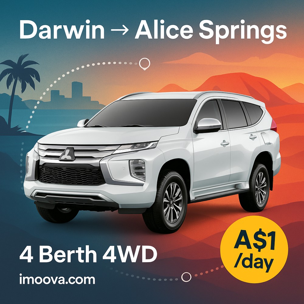4 Berth 4WD available for relocation from Darwin to Alice Springs