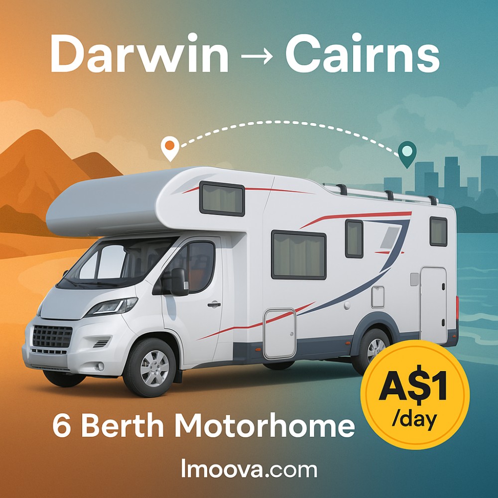 6 Berth Motorhome available for relocation from Darwin to Cairns
