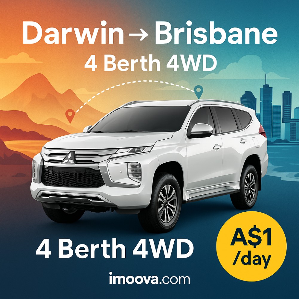 4 Berth 4WD available for relocation from Darwin to Brisbane