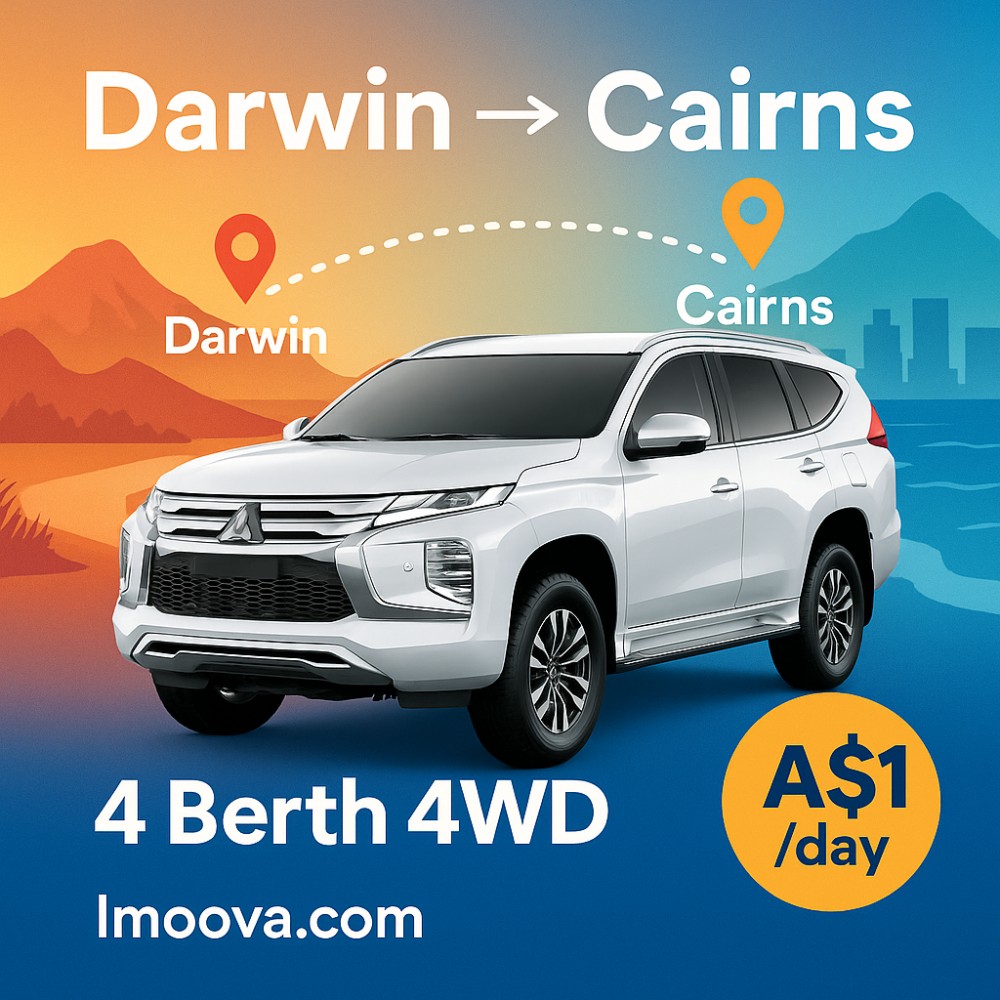 4 Berth 4WD available for relocation from Darwin to Cairns