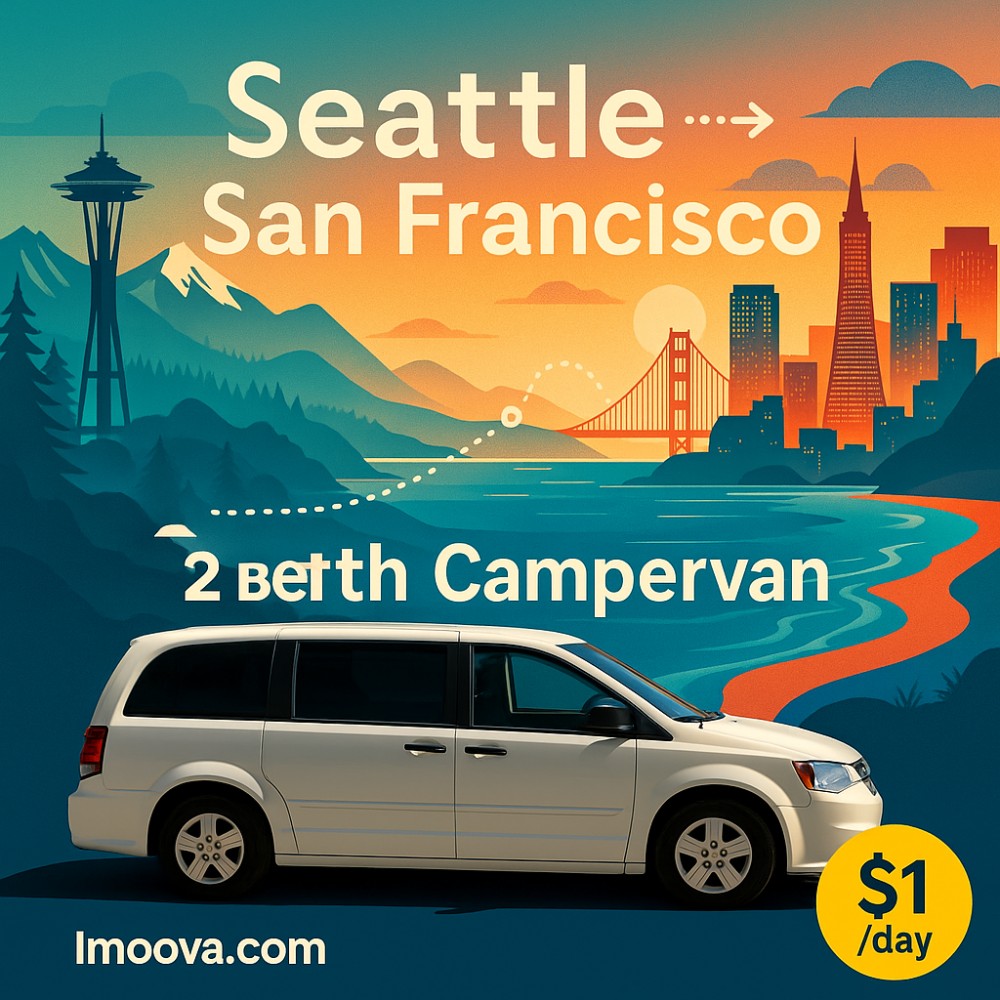 2 Berth Campervan available for relocation from Seattle to San Francisco