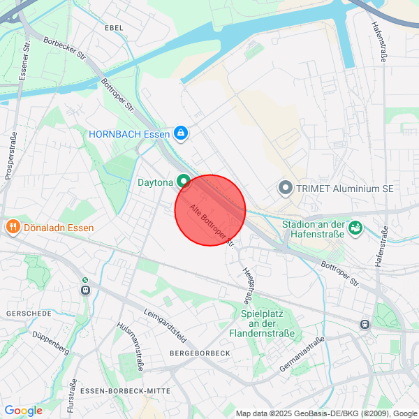Map of dropoff location at Cologne-Dusseldorf