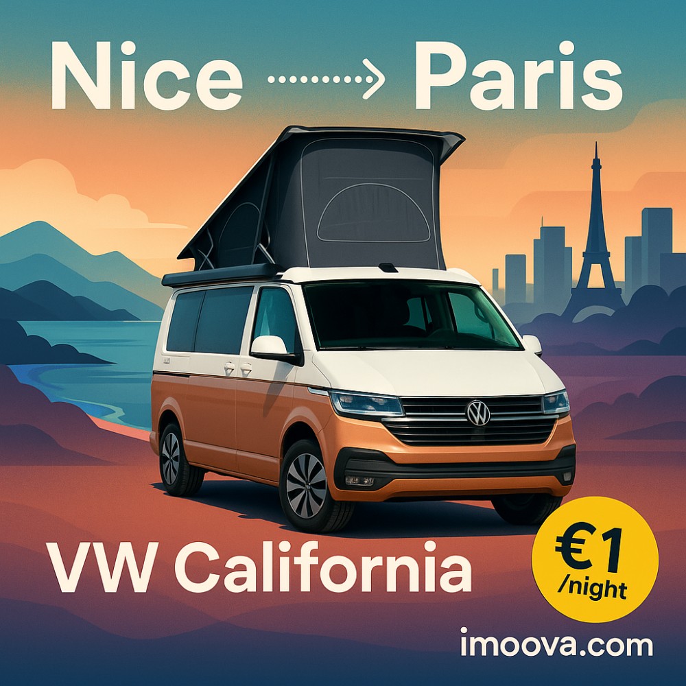 VW California available for relocation from Nice to Paris