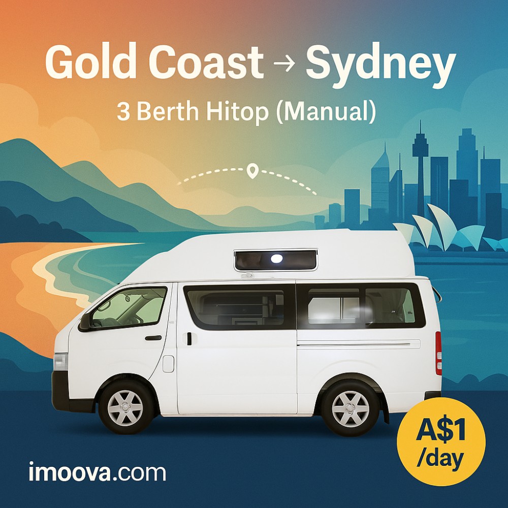 3 Berth Hitop (Manual) available for relocation from Gold Coast to Sydney